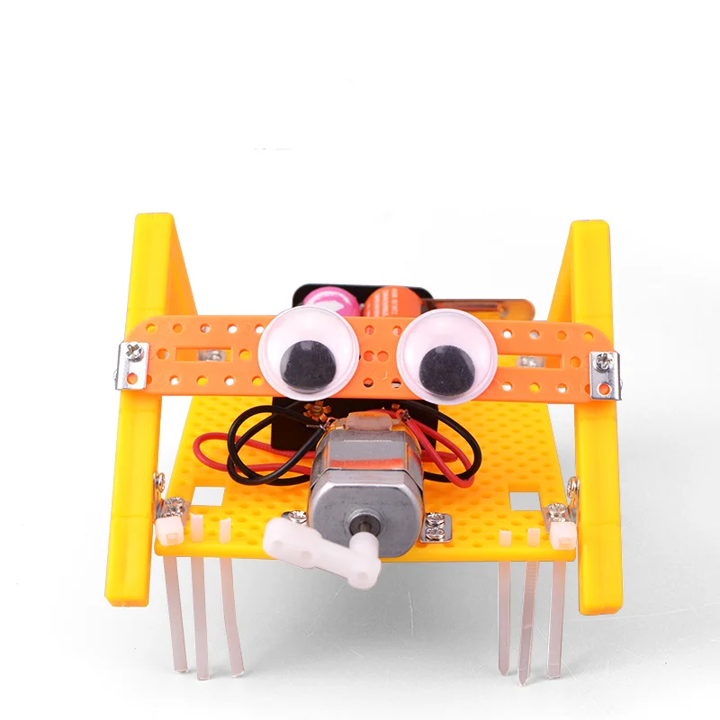 DIY Vibrating Robot Science Learning Kit STEM Toy Multi-Legged Crawling Robot Activity Toys For Kids