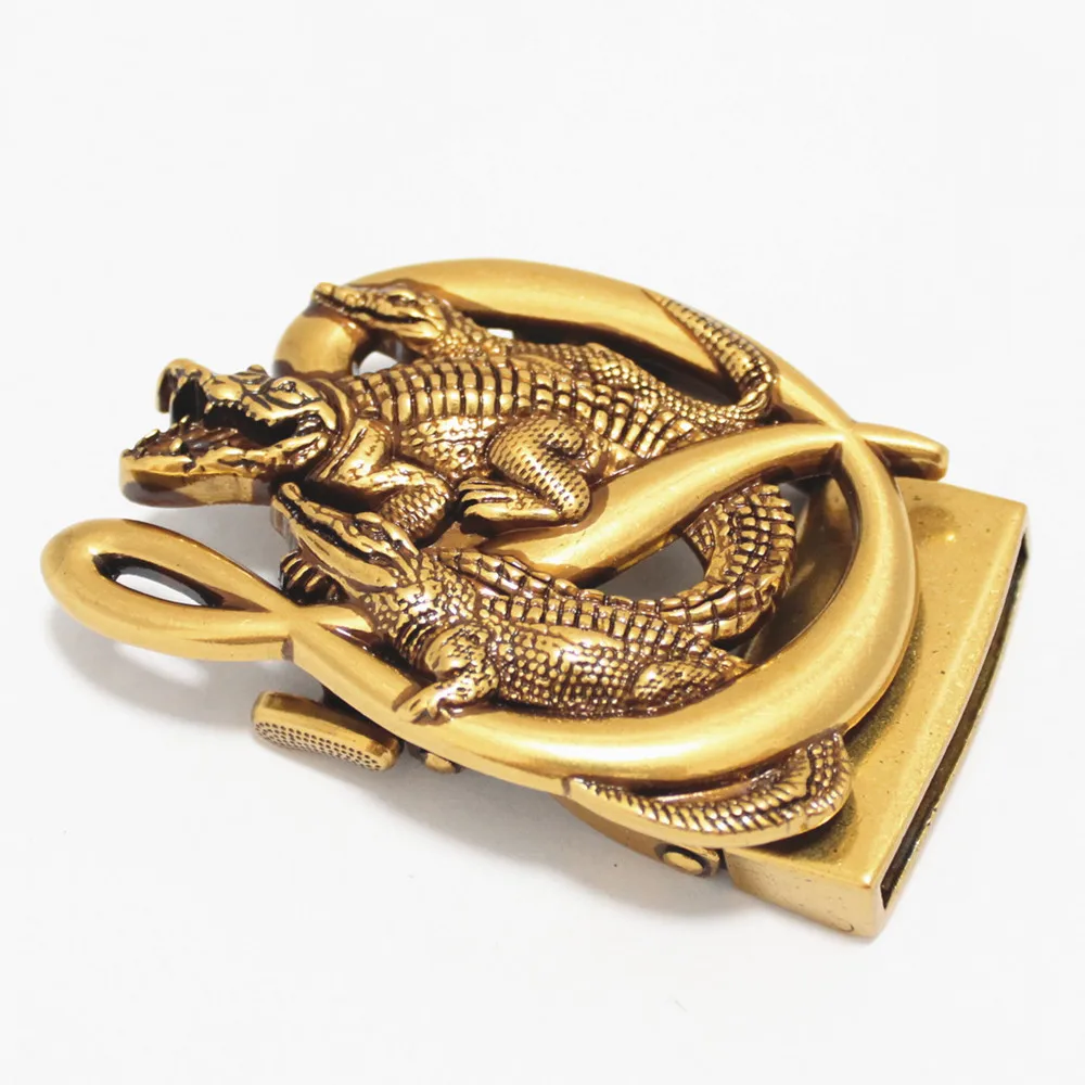 35mm inner size metal crocodile automatic belt buckle