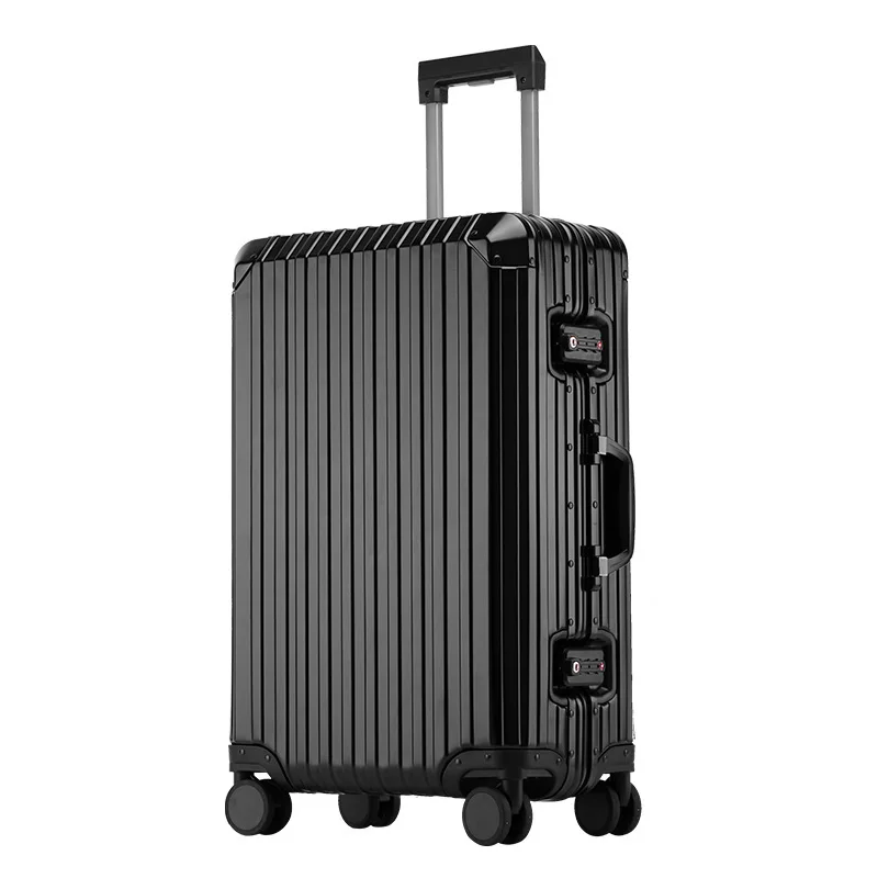 YX13009 New all aluminum magnesium alloy trolley case universal wheel all aluminum luggage 20 inch boarding suitcase 28 inch