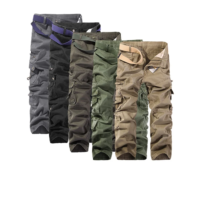 Cheap military Winter trousers Casual work chino Pants wholesale Cargo athletic mens cargo pants with side pockets