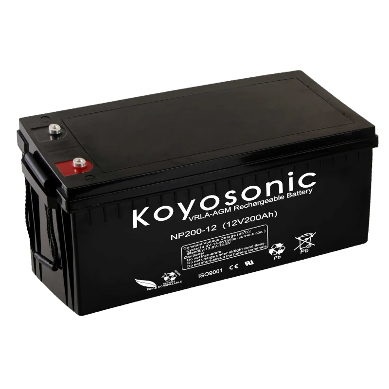 High Efficiency Deep Cycle AGM/GEL Solar 12V 200ah Battery For Solar Energy Systems