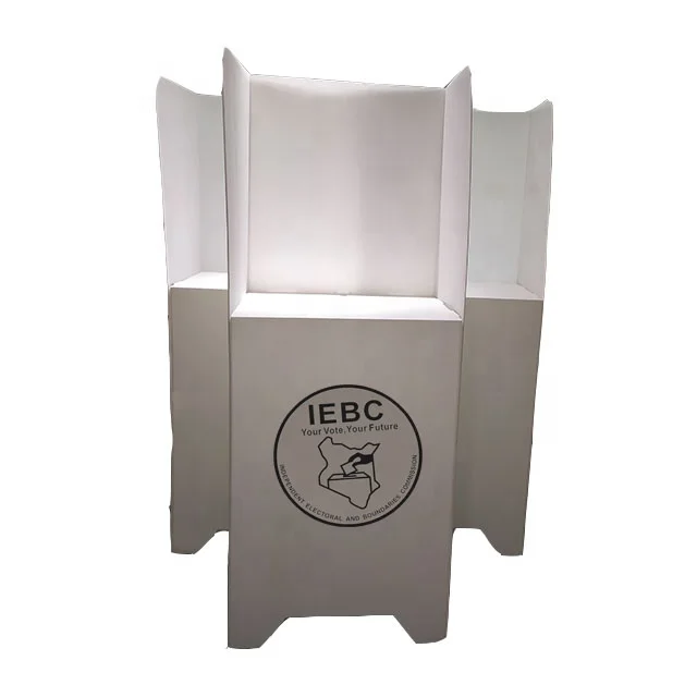Corrugated plastic polling booth for Kenya