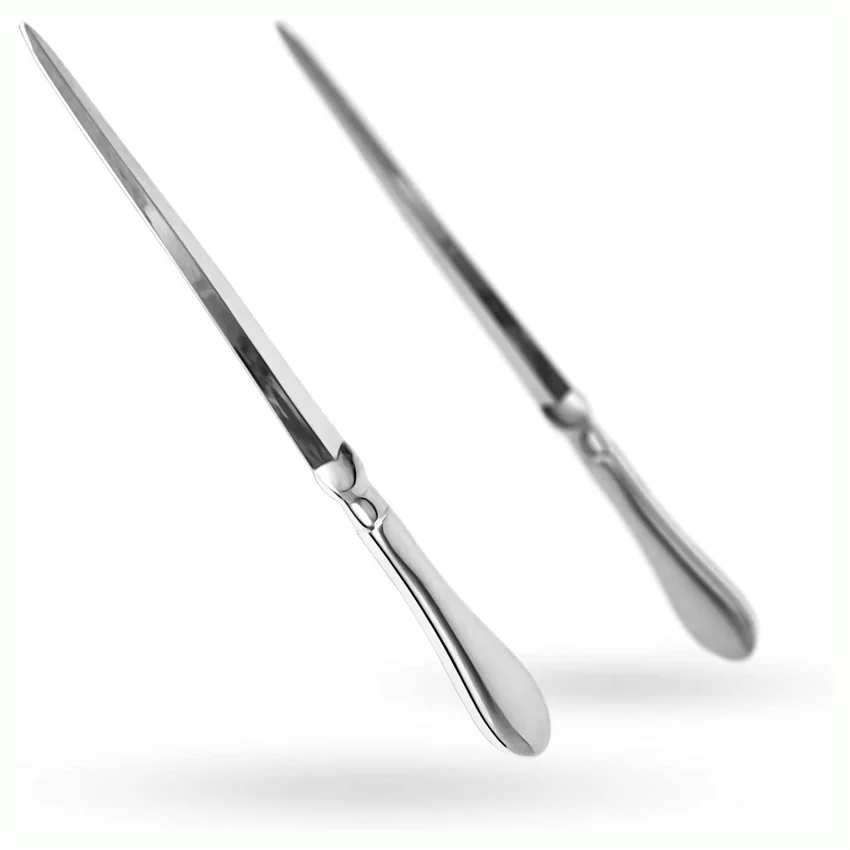 Antique Design Silver Steel Office Knife Hand Cutter Blade Decorative Envelope Paper Letter Opener with Mother of Pearl