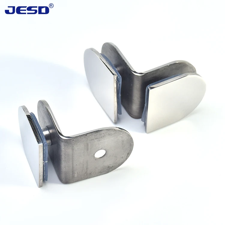 Frameless Glass Door Clamp Glass To Wall Fixing Brass Bracket Clip Matte Black Glass Clamp