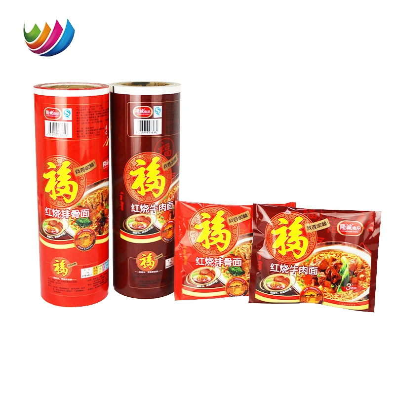Roll Film Customization Instant Noodles Packaging Flexible Sachet Film Roll Food Grade Instant Ramen Packaging Bag For Food