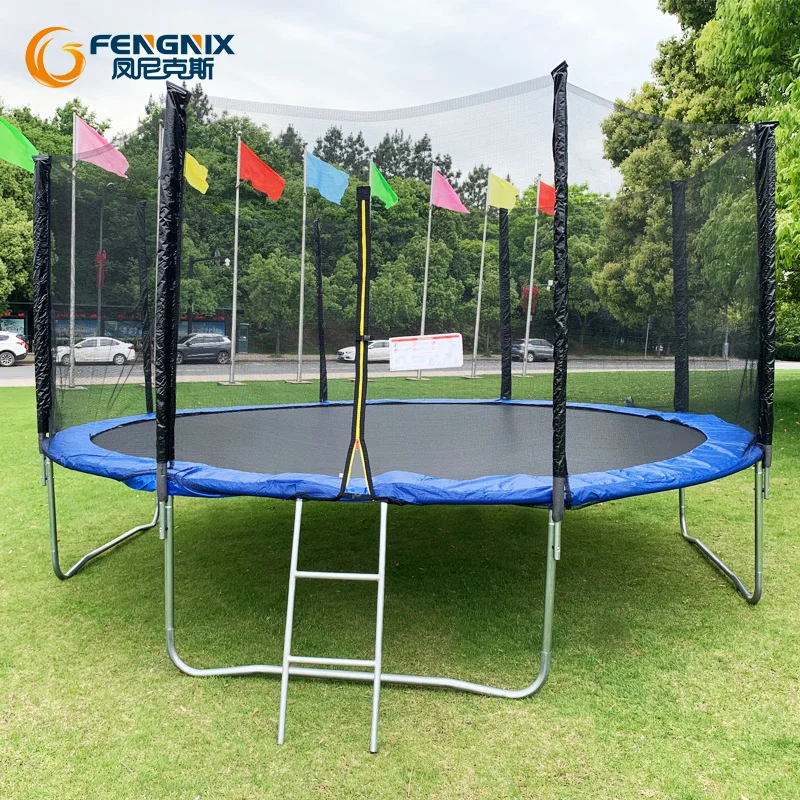 Professional factory 10FT 12FT 14FT 16FT Round Outdoor Safety Net Trampoline for Kids Gymnastic Fitness Trampoline Park Large Tr