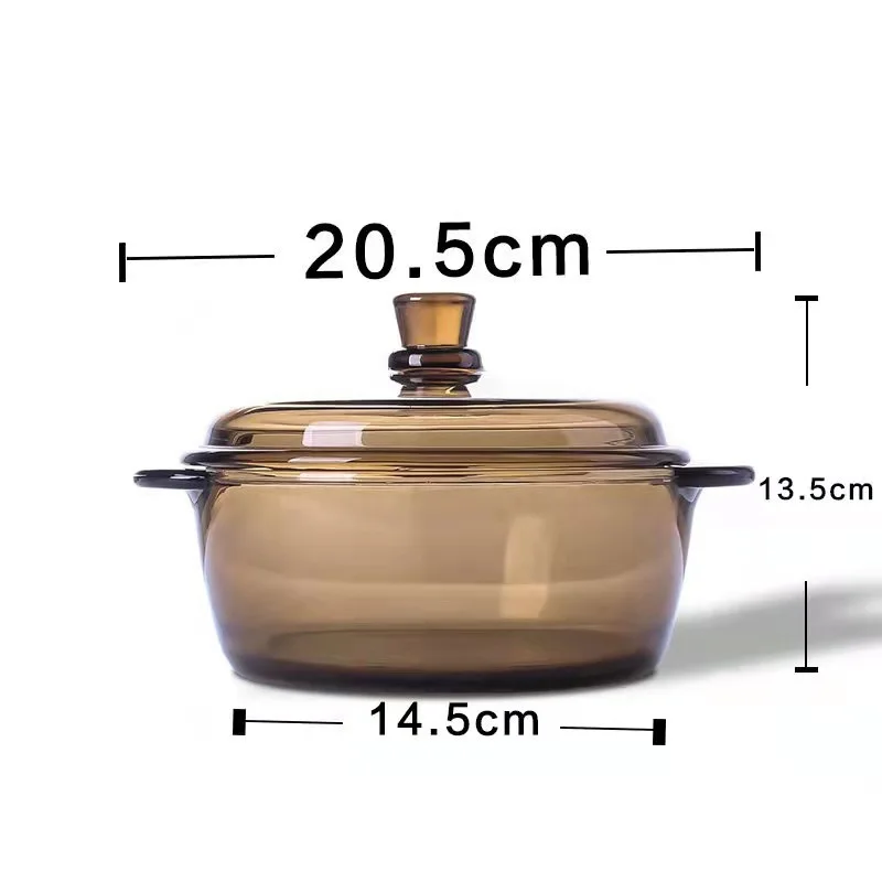Hot sell 1000ml European style Kitchen Double Ear Handle Glass Soup Bowl Instant Noodle Bowl