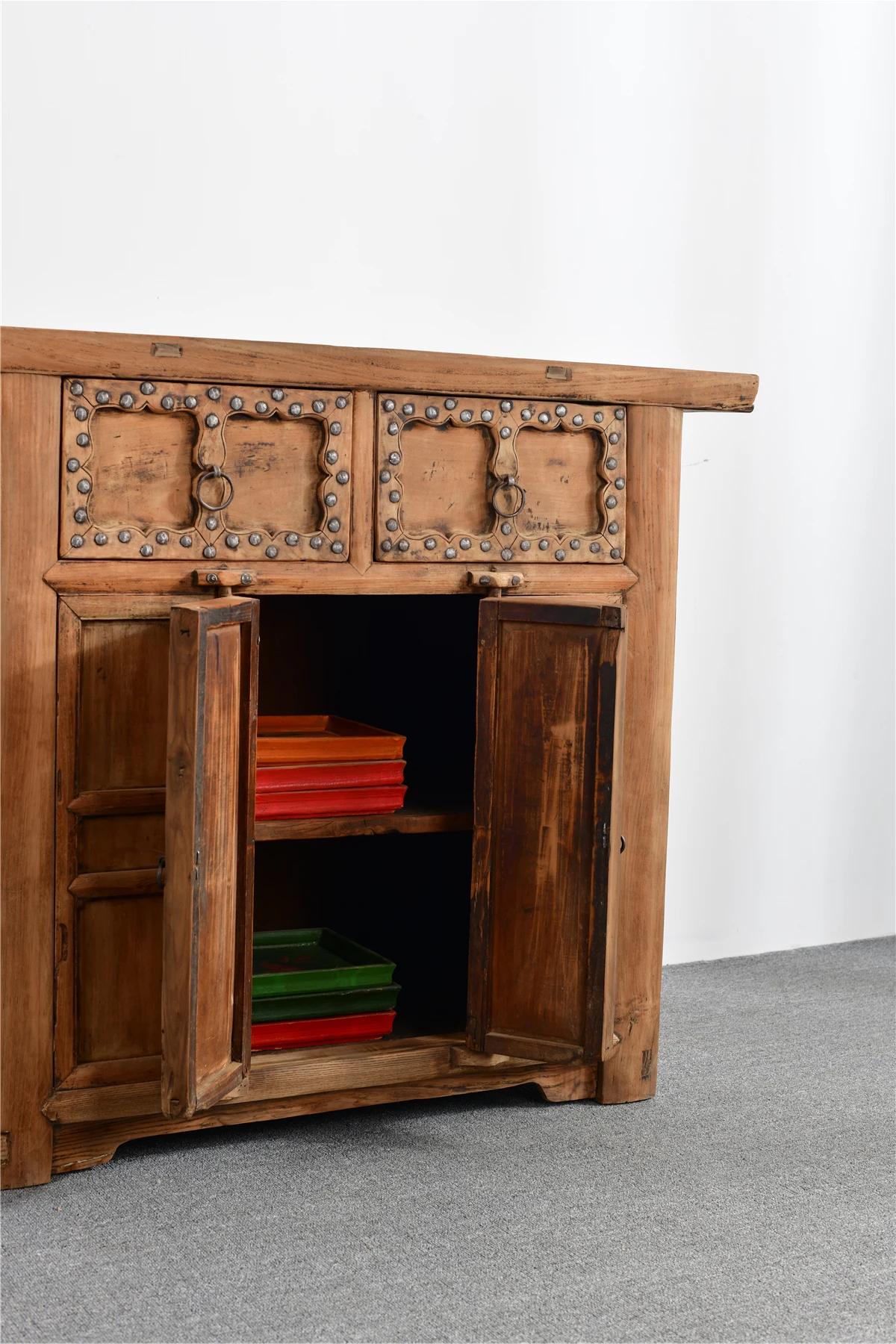 New Design Antique china wholesale furniture rustic Antique wooden natural cabinet