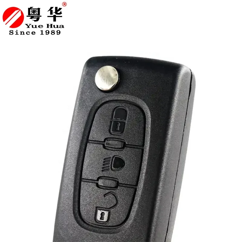 Low Price 3 Buttons with Light Button CE0536 Car Remote Key Case Shell Cover For Peugeot 407 607 Citroen C2 C3 C4 C5 C6 C8