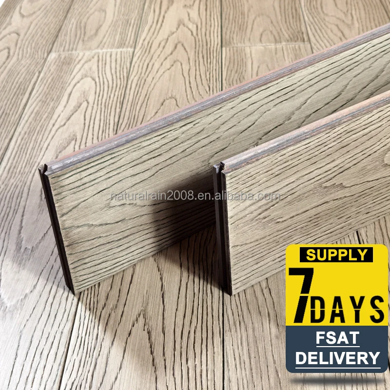 8mm Wide Plank White Oak Wooden Glue Down Engineered Floor Antique Unfinished Hardwood Flooring