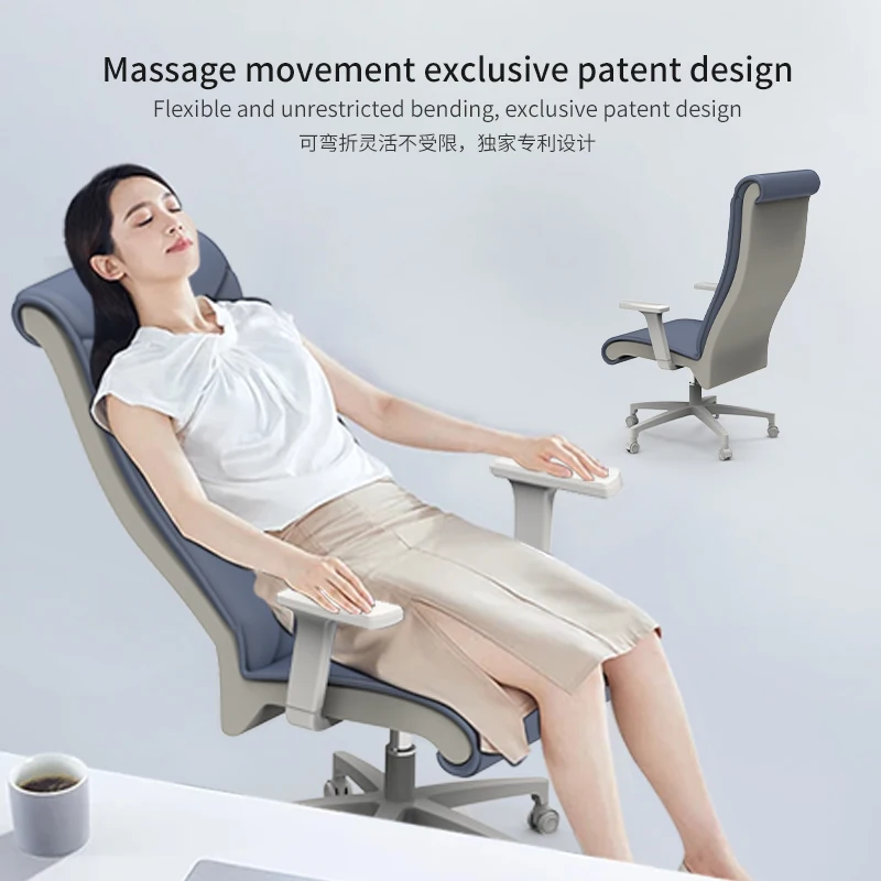 Home Leather Executive Swivel Gamer Chair Lifting Rotatable Office Chair Leather Massage Electric Strength Factory Massage Chair