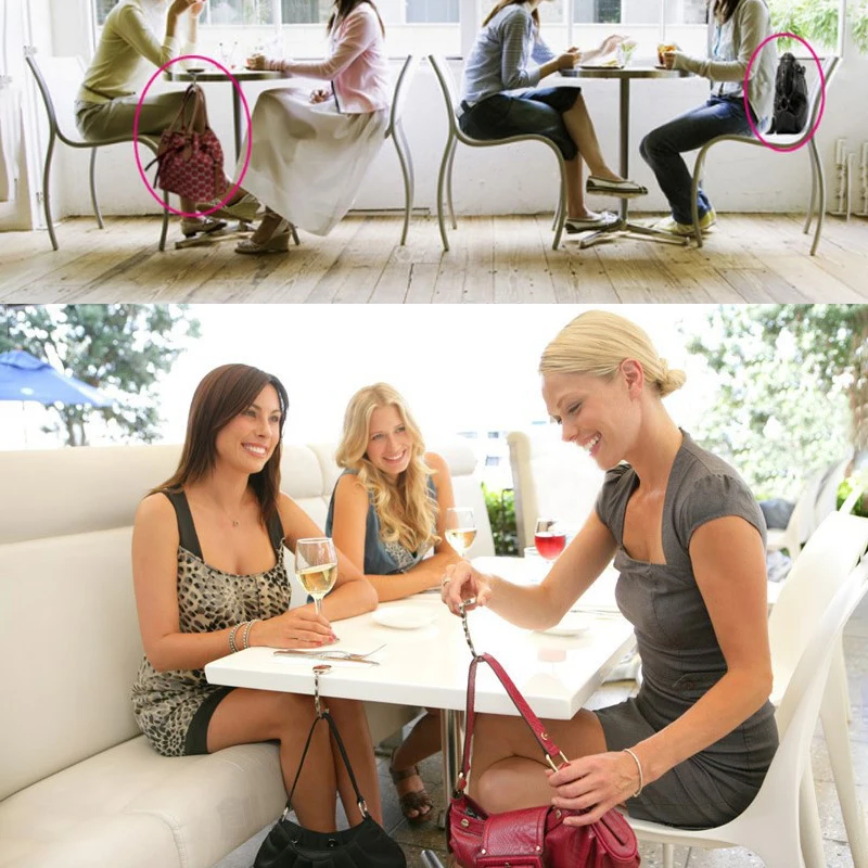 Custom Blank Folding Bag Purse Hook Handbag Hanger Holder