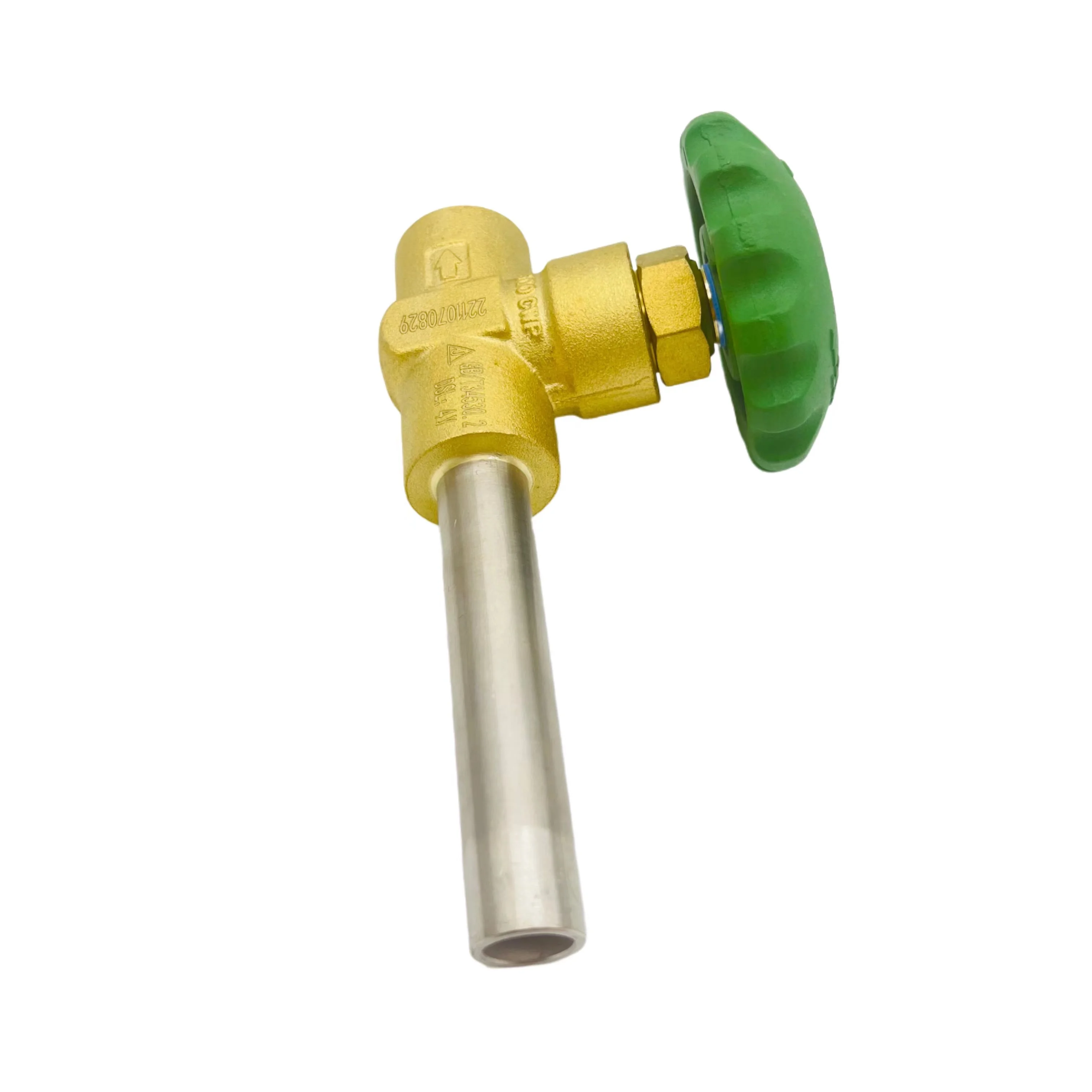 DJ-10ACC Cryogenic copper alloy short stem globe valve for LNG LN2 dewar tank NPT3/8 thread