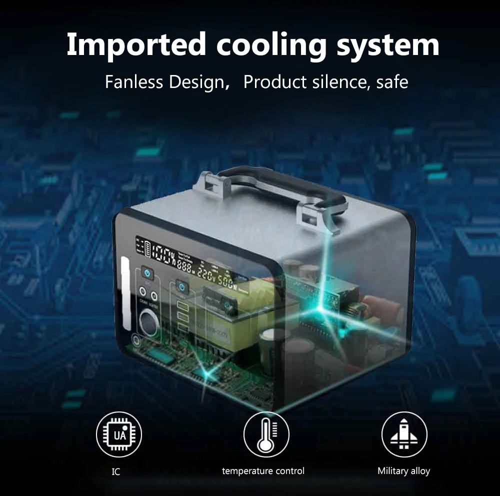 1000 Watts Portable Power Station 960 Charging Power Bank Station Outdoor 110V Power Station Desk