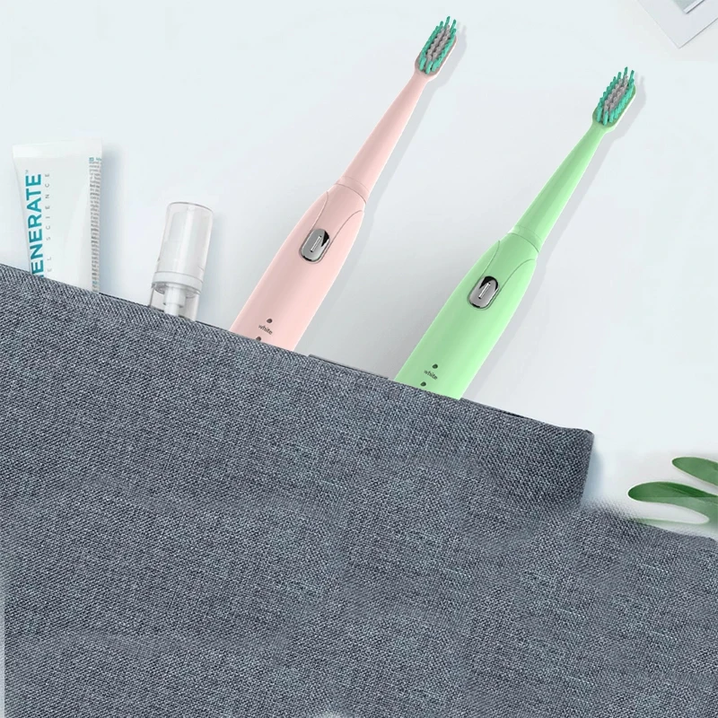 
CVB-914 Electronic Automatic Toothbrush Waterproof Rechargeable Adult Electric Toothbrush Pink Soft White USB 