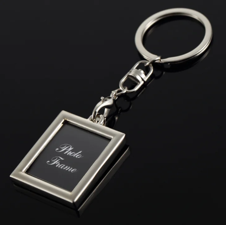 Custom Personalized Insert Blank Metal Photo Frame Keyring Keychain Wholesale