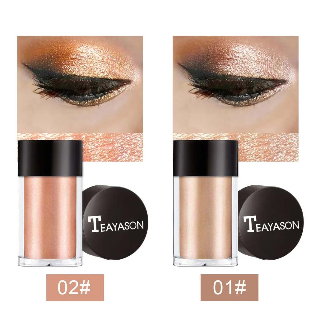 
Wholesale 8 Color Flash Cosmetic Shimmer Monochrome Eye Shadow Powder Shiny Makeup Eye Shadow 