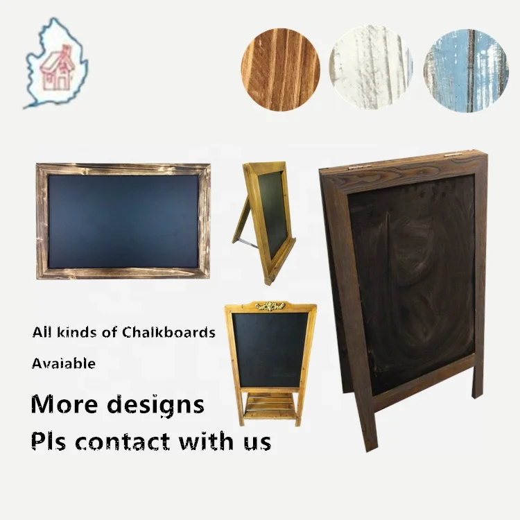 Wooden A-Frame Sign with Eraser & Chalk - 40 x 20 Inches Magnetic Sidewalk blackboard stand