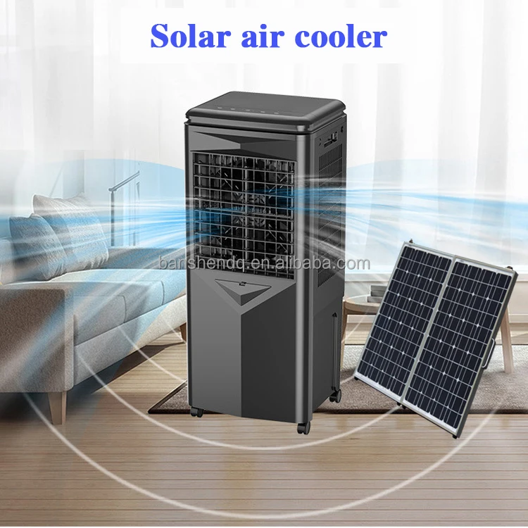 Remote-Controlled Small Outdoor Evaporative Cooling Fan Water Cooled Air Cooler Mobile AC Power Hotels Used DC Solar
