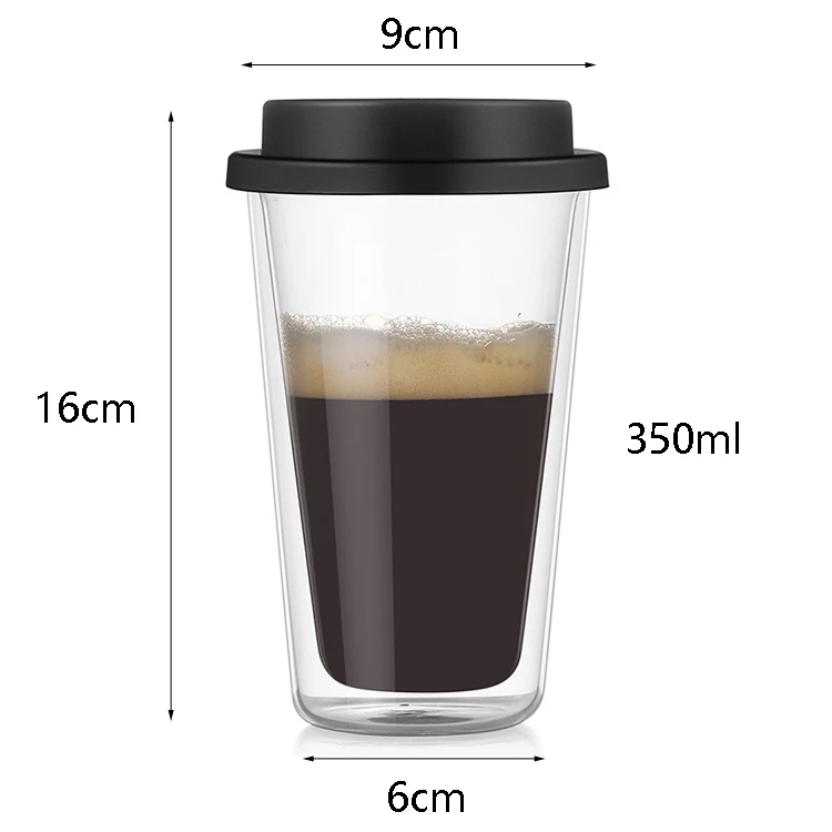 New Product Custom logo Coffee Mugs Happy Time Gift Stylish Presents Desktop Mug Glass tea milk Coffee Mug