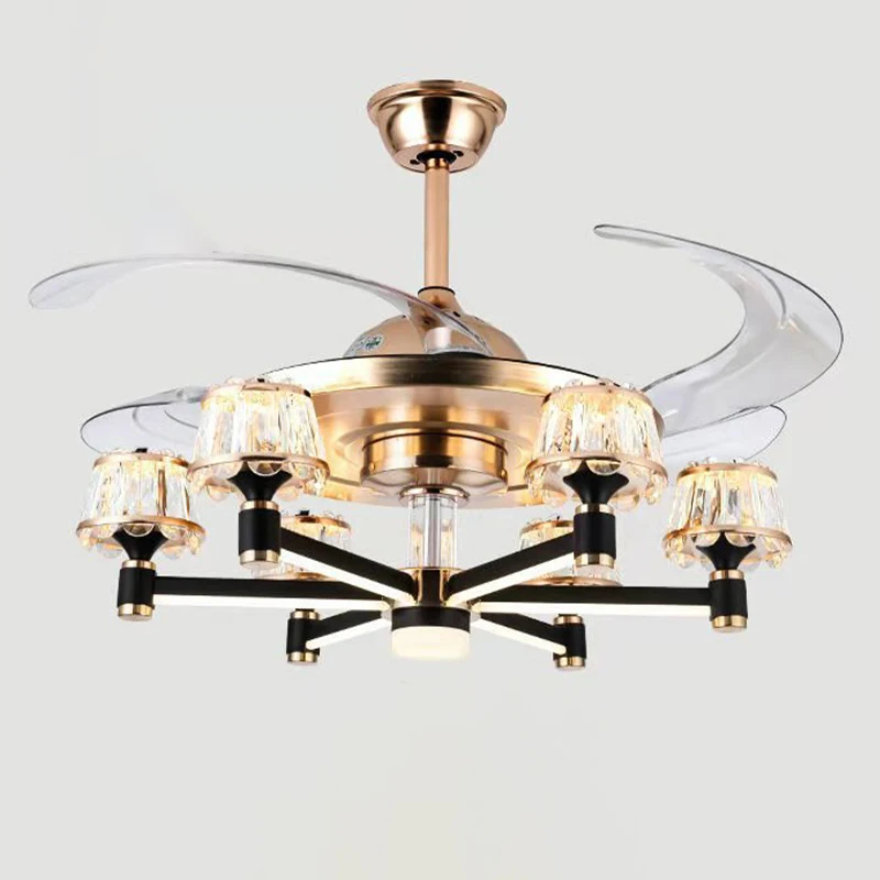 New Design Big Wind Modern Remote Control Adjustable LED Recessed Ceiling Lights with Fan