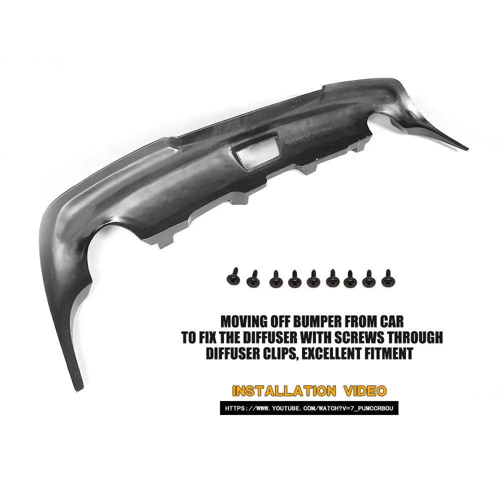 Gloss Black G37 Body Kit Carbon Fiber Rear Bumper Lip Diffuser for Infiniti G Series G37 G25 Base Sport Sedan 4-Door 09-13