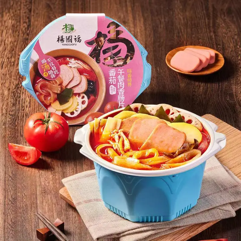 Yang Guofu lunch meat sausage slices tomato spicy hot, convenient instant spicy self-heating smallFondue