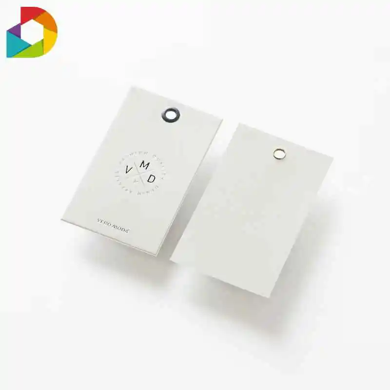 2023 Luxury Custom Logo Nylon Hangtag Label for Clothes Jeans Shoes String Paper Clothing Hangtag with Plastic Pattern