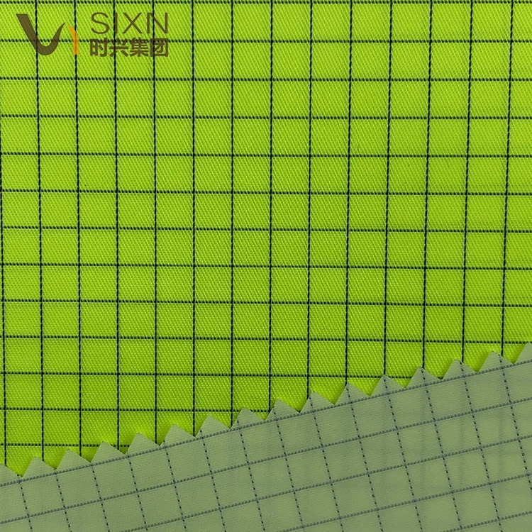 75D Polyester Conductive Rip-stop Fire Proof  Anti Static Fabric For Work Wear Clothes