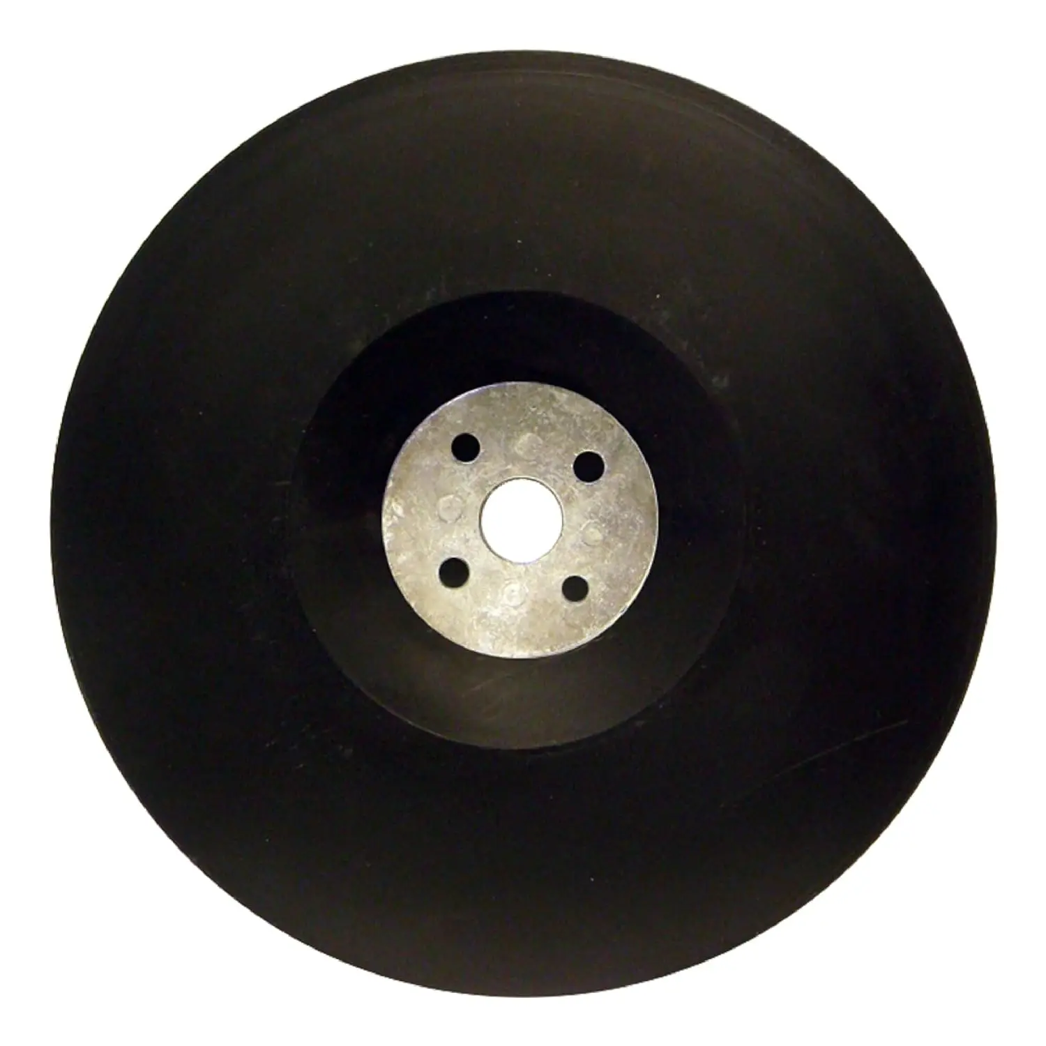 Rubber backing pad for resin fiber disc