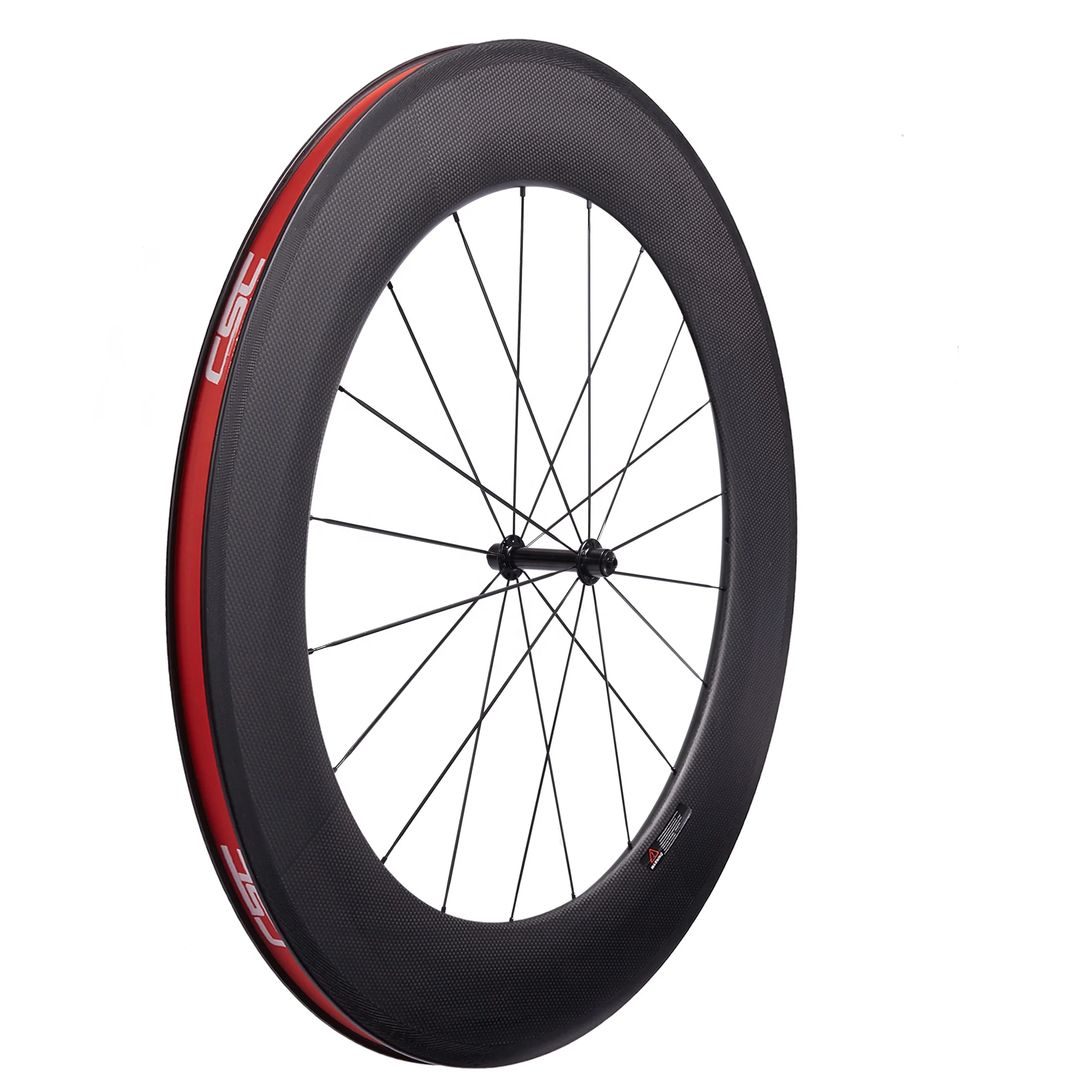 CSC Road bike ultra light carbon wheels 88mm 25mm U shape Clincher with Powerway R13 hub and CN 424 Spokes bicycle wheelsets