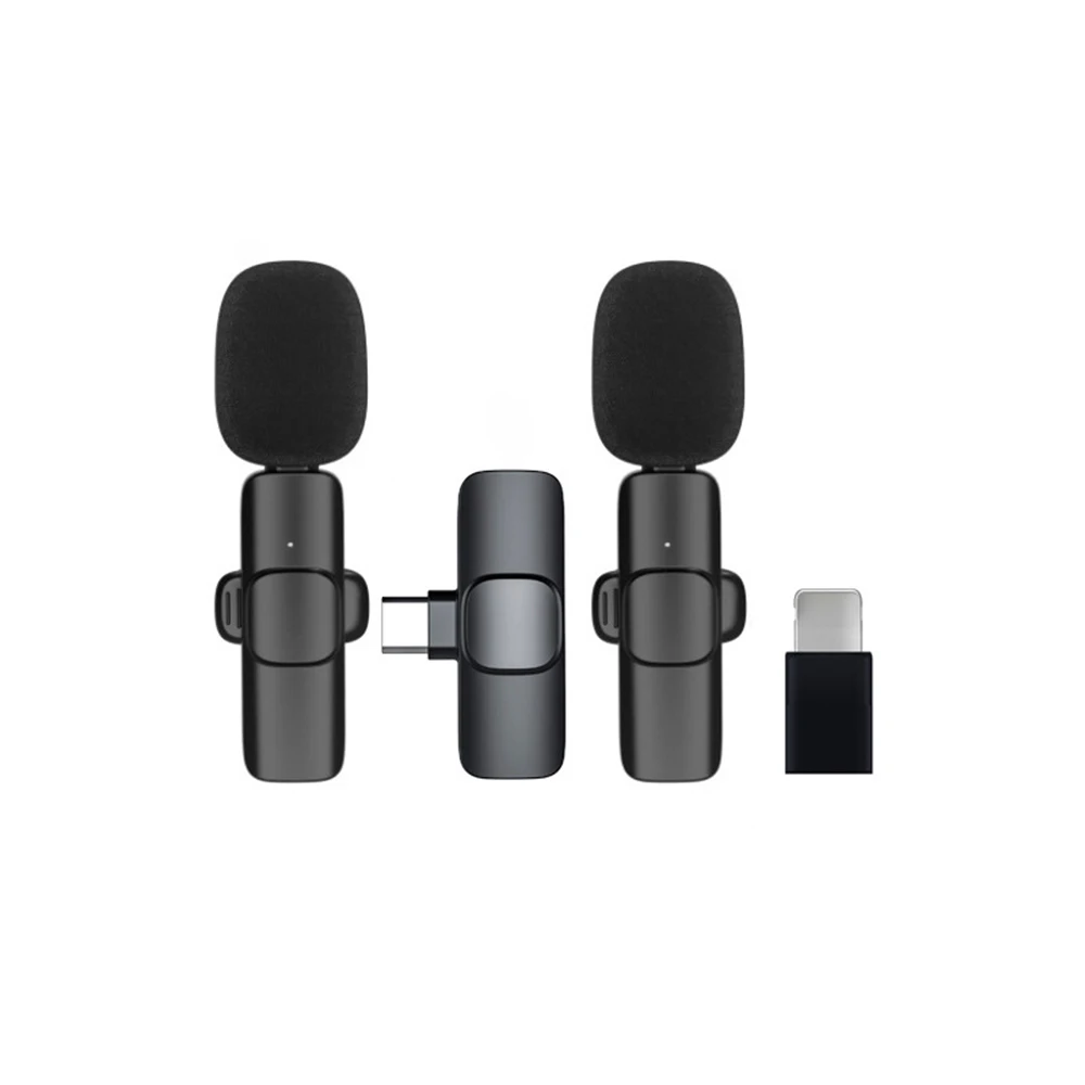 K9 K35, оптовая продажа, портативный беспроводной стерео микрофон-лавальер, живое интервью, уличный мини-микрофон с шумоподавляющим лацканом