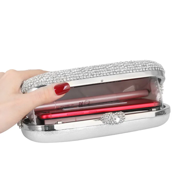 Popular Woman Handbag Banquet Party Diamond Bag Luxury Hot Selling Rhinestone Wedding Clutch Diamond Tassel Evening Party Bag