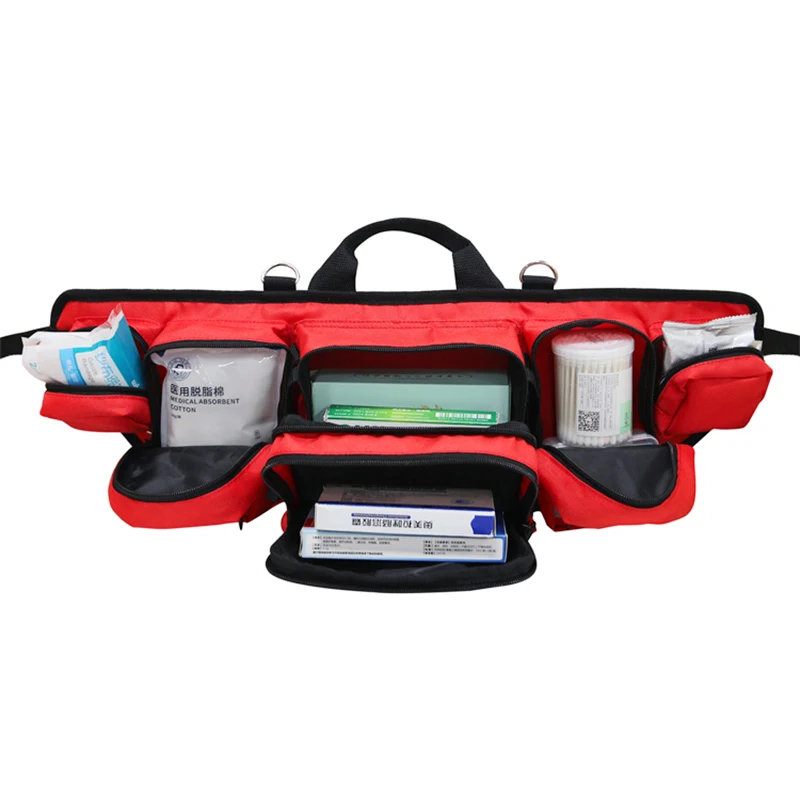 Red Rescue Fanny Pack Outdoor Hip Pack Empty Pouch First Responder Storage Waist Bag First Aid Waist Pack
