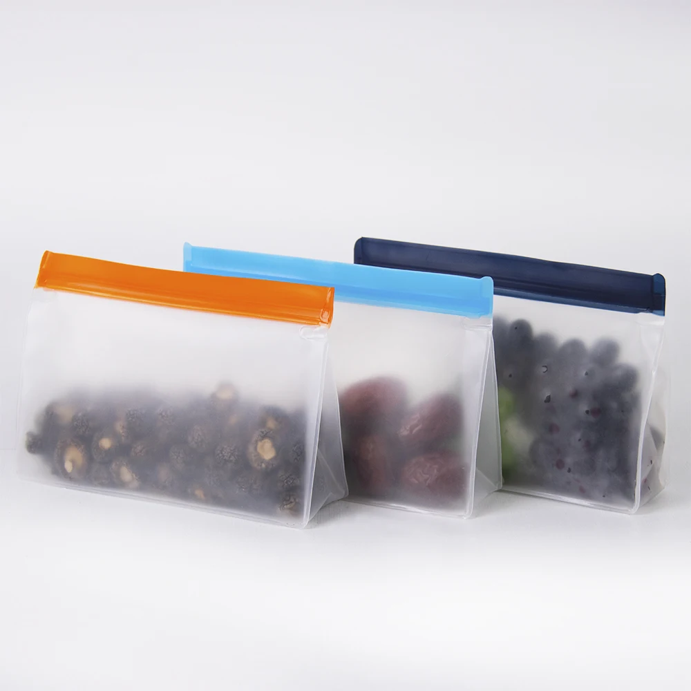 Multi color fresh-keeping transparent bag Upright UP Sealed Refrigerated bag Kitchen vegetable fruit meat freezing bag