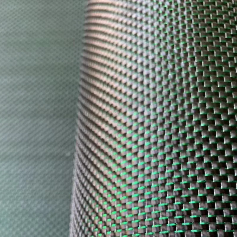 3K Green color glitter carbon fiber fabric cloth