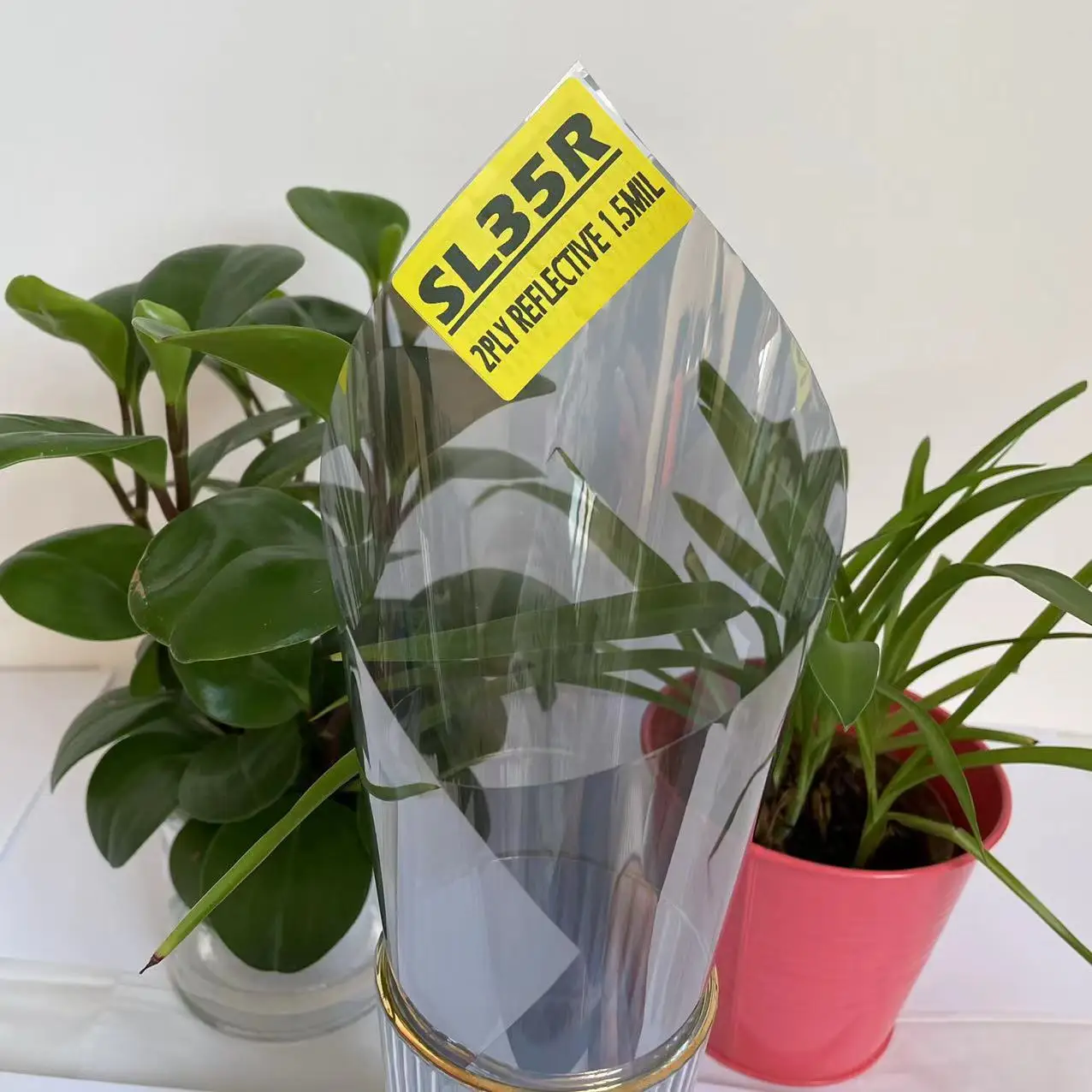 SL35R VLT 35% IR 62% SIVER REFLECTIVE APPLICATION OF PROTECTIVE FILM FOR CONSTRUCTION AND CAR WINDOW REFLECTIVE FILM