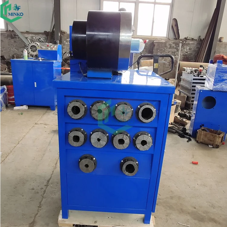 2 stations hydraulic iron pipe diameter reducing machine round steel tube shrinking reducer