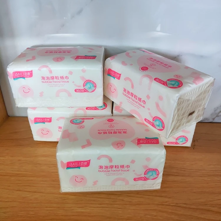 Custom 14.5 Gsm 2 Play Facial Tissue Hotel Kitchen Paper Facial Tissue