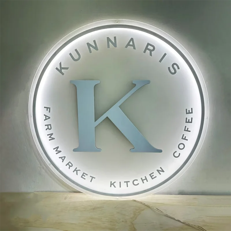 Professional Manufacturer Stainless Steel Halo Lit Signage Backlit Letter Sign Metal Face Channels Signs