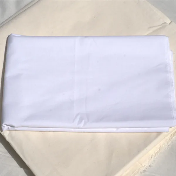 Factory cheap price White solid color durable hospital cotton bedsheet fabric 32S*32S