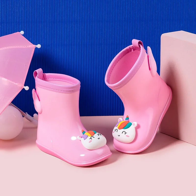 2022 new style 3d cartoon  gum rain boots kids children waterproof girl boy rain water shoes