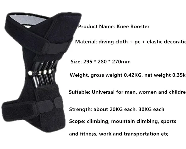 Injiaer Rodilleras Staebilizer Neoprene Power Lift Spring Force Tool Joint Support Spring Knee Stabilizer Brace Pads