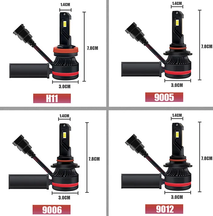 Headlights burst bulb wholesale super bright led single copper tube high power h4h7h spotlight LED car headlights