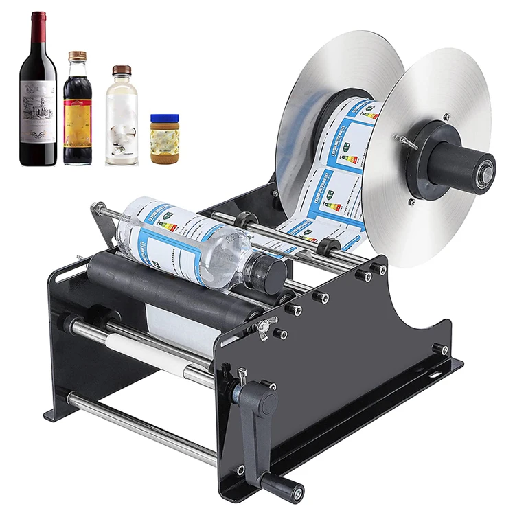 Manual Labeler Glass Bottle Plastic Bottle Self-Adhesive Sticker Labeling Applicator Automatic Round Bottle Labeling Machine