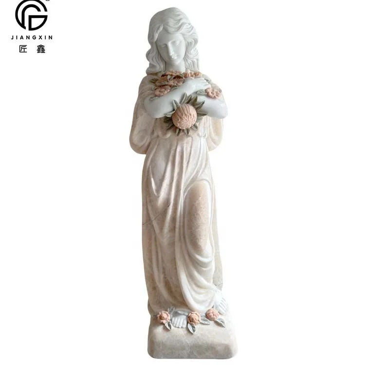 Мраморная Статуэтка для красивой леди ручной работы в натуральную величину