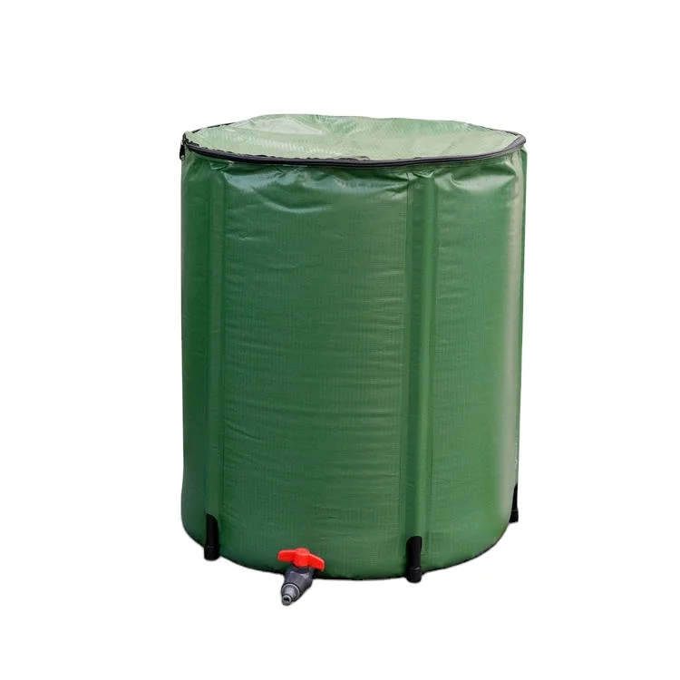 Flexible Water Barrel, Garden Folding Flexible Collapsible PVC 250L Rain Barrel Tank