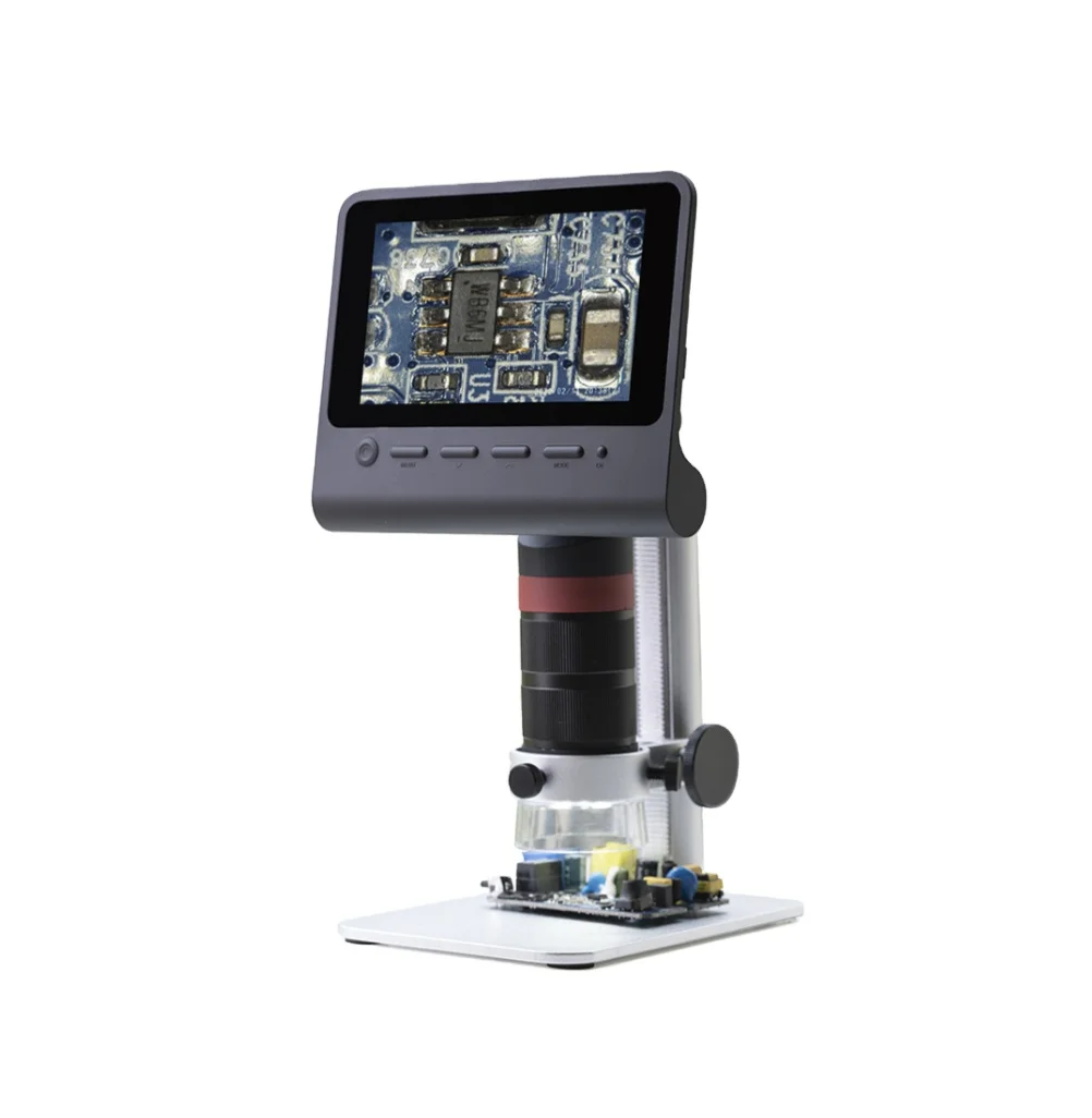 New  Build In Battery 5 inch  LCD big screen good quality  Digital microscope  1200X HD Microscopes  TF Card Fast Speed