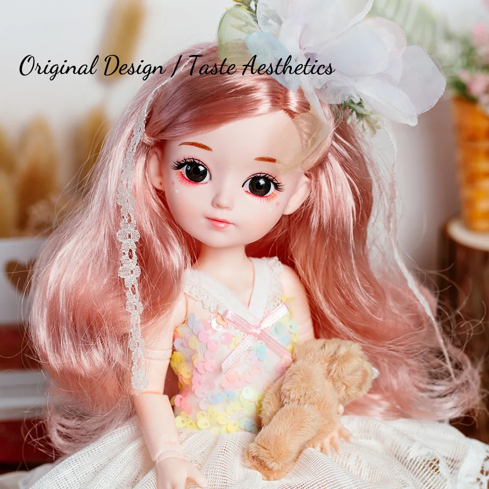 Fashion Doll Girl Play Pretend 12inch BJD 13joints Princess Doll