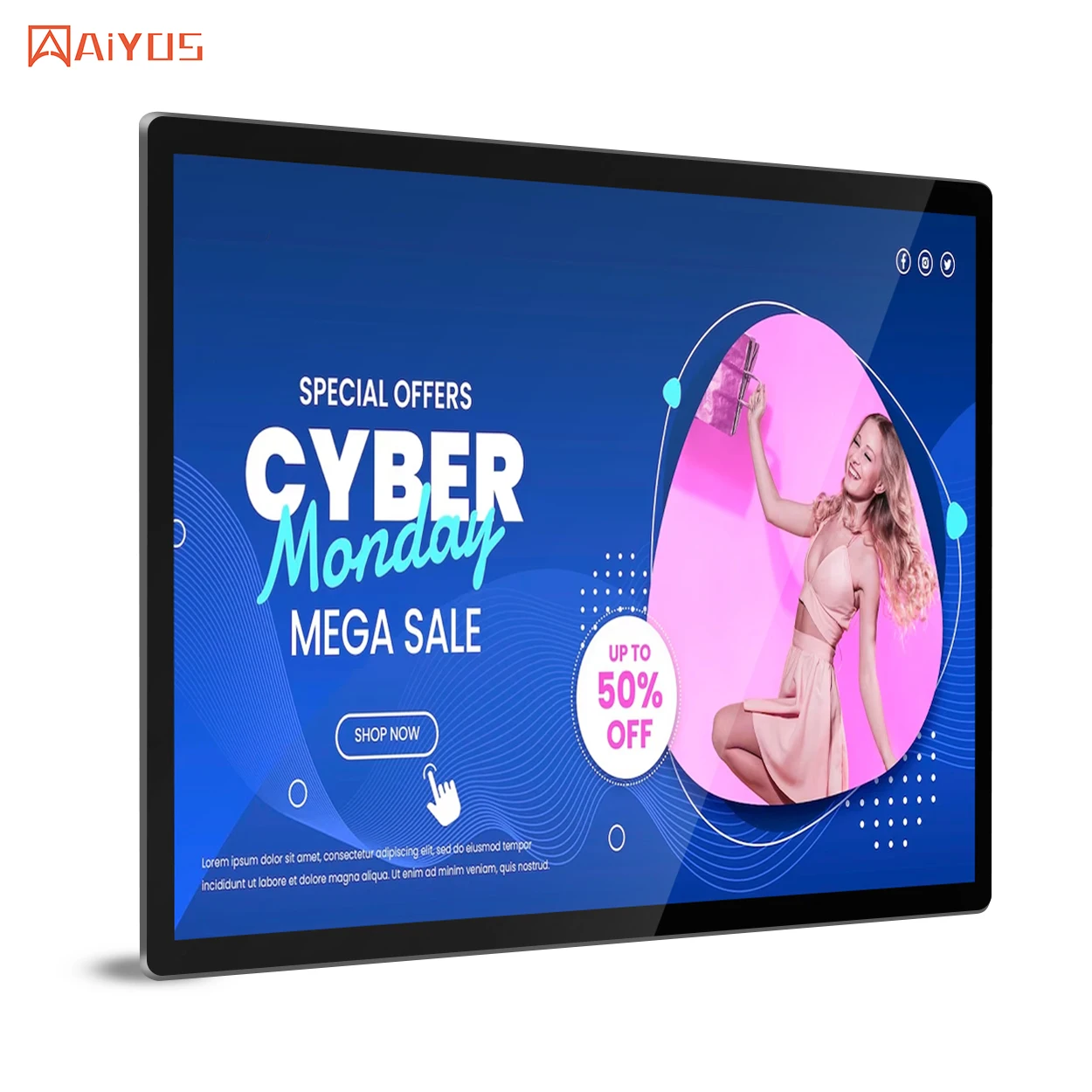 Factory wholesale 15.6' FHD 4G WIFI Android OS wall mounted/desktop 7*24 hour working advertising player